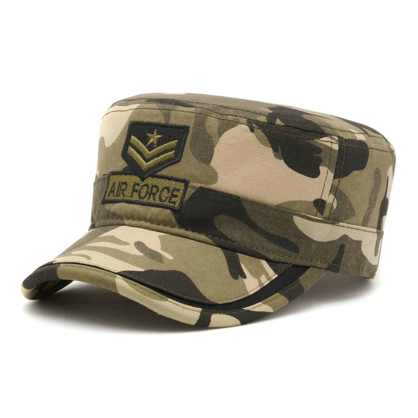 Șapcă bărbați militară, air force cammo, bumbac, model camuflaj, mărime universală, cataramă reglabilă, bandă anti-transpirație.