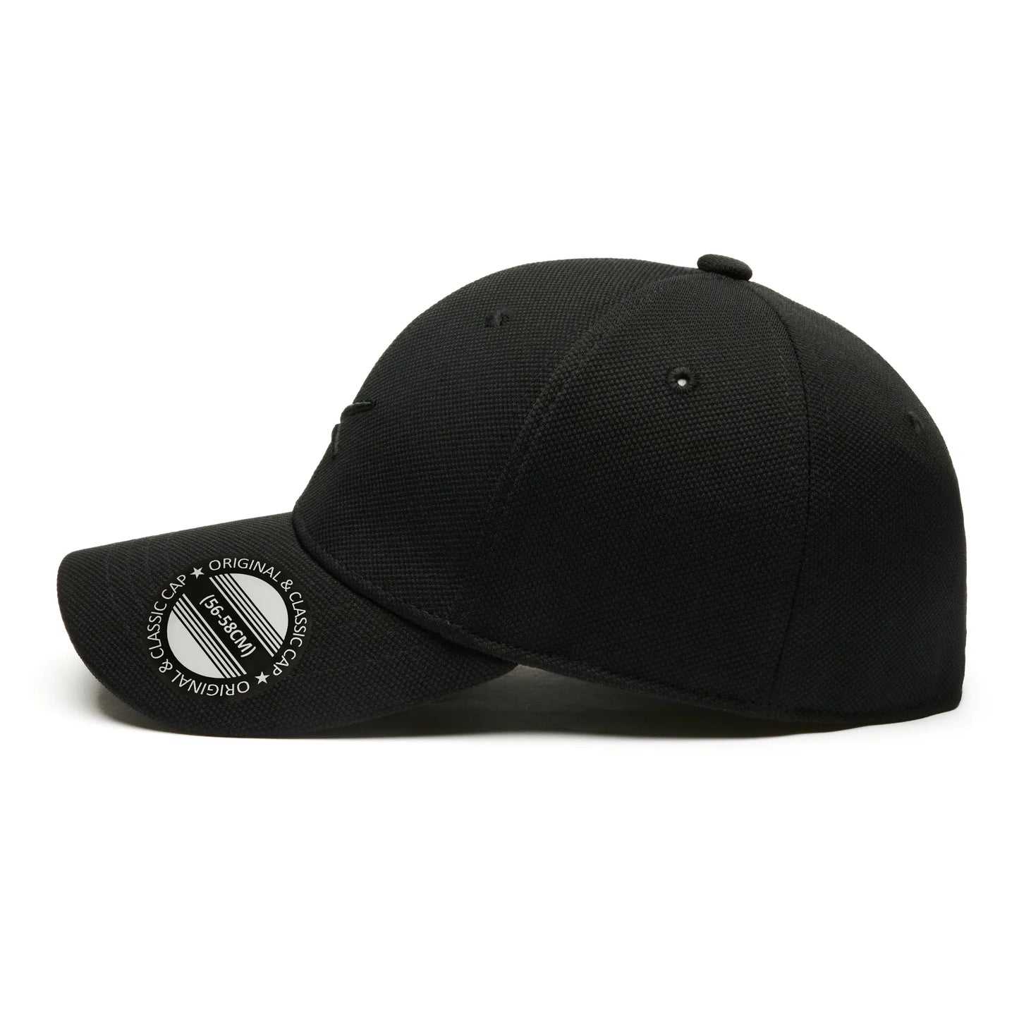 Șapcă neagră pentru bărbați din viscoză, model Urban Flex, lateral.