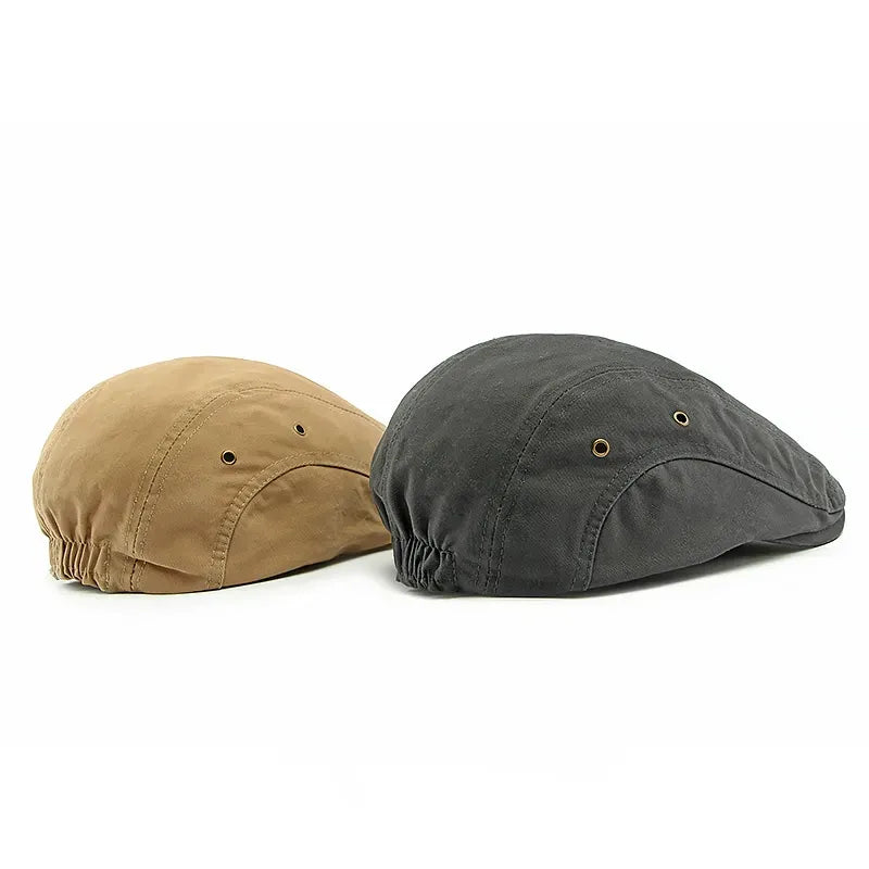 basca barbati tip newsboy din bumbac cu spate elastic