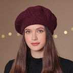 Beretă damă elegantă franțuzească model Adele grena.