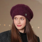 Beretă damă elegantă franțuzească model Eloise grena.