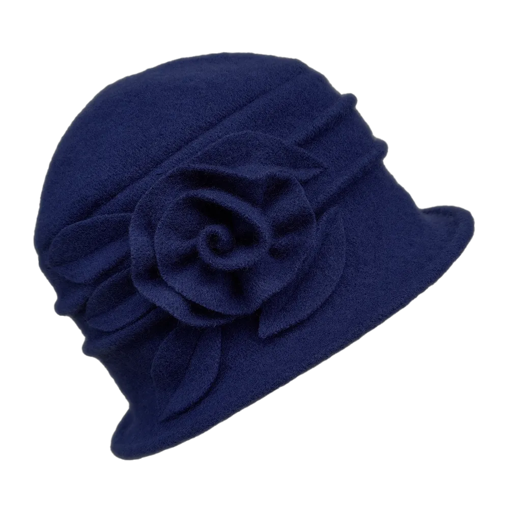 Pălarie damă din lână, model Sofia, bleumarin.