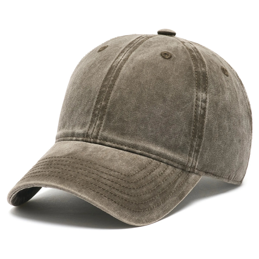 Șapcă bărbătească din 100% bumbac dens, cu aspect washed, maro.