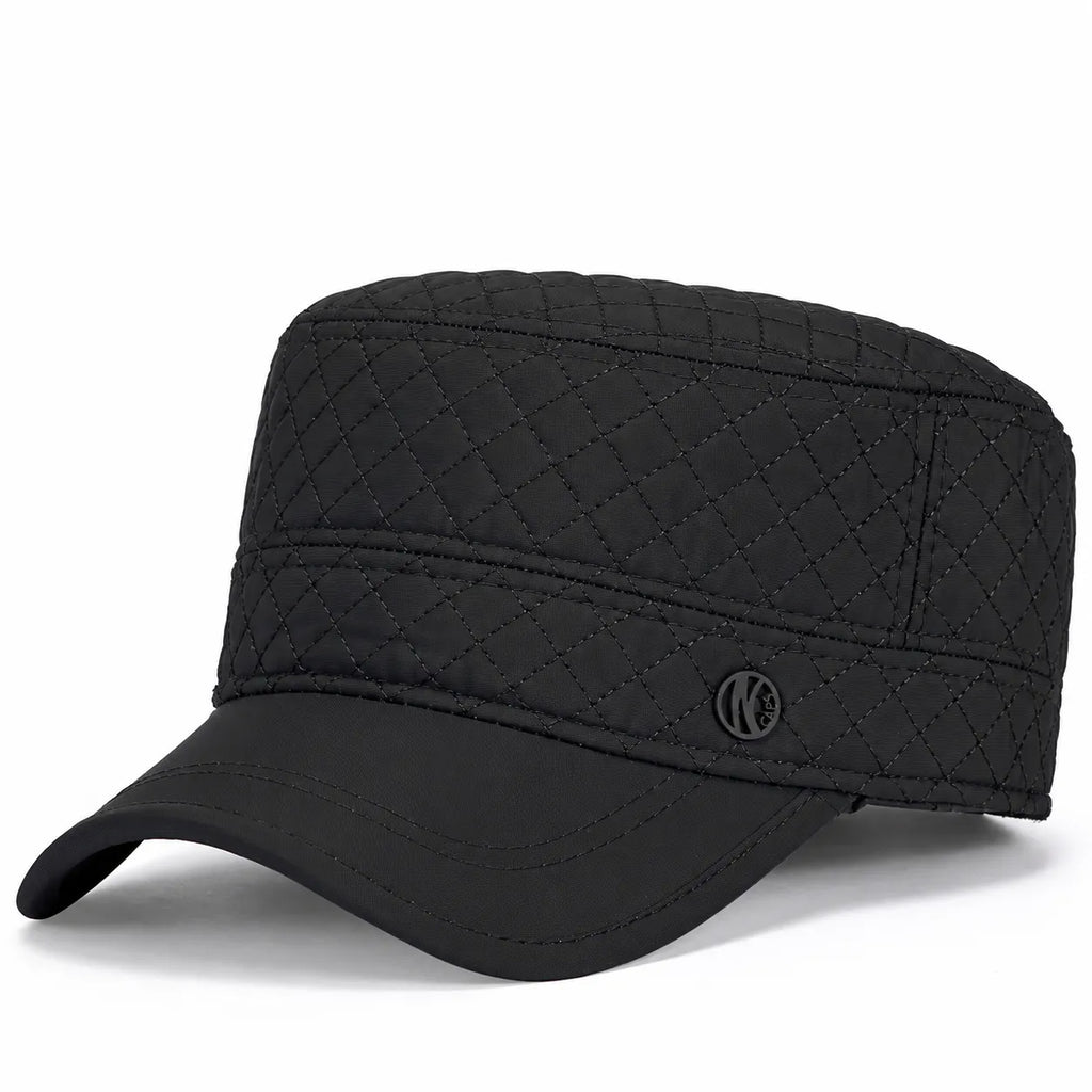 Șapcă de iarnă pentru bărbați cu protecție pentru urechi, model oslo, culoare negru.