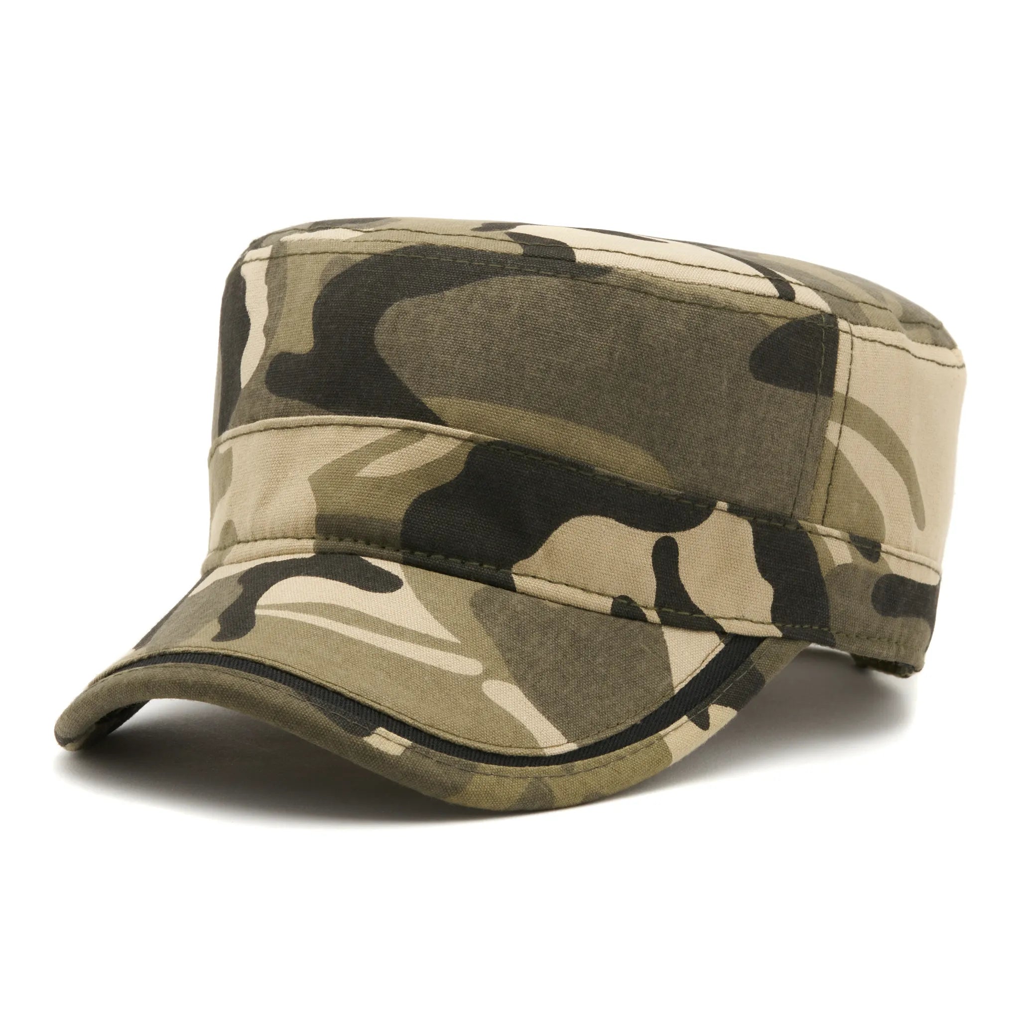 Șapcă bărbați militară, field cammo, model camuflaj simplu, bumbac, mărime universală, cataramă reglabilă, bandă anti transpirație.