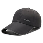 Șapcă bărbați sports, cataramă reglabilă, inscriptie si cozoroc reflectorizante, material fâș, culoarea gri închis.