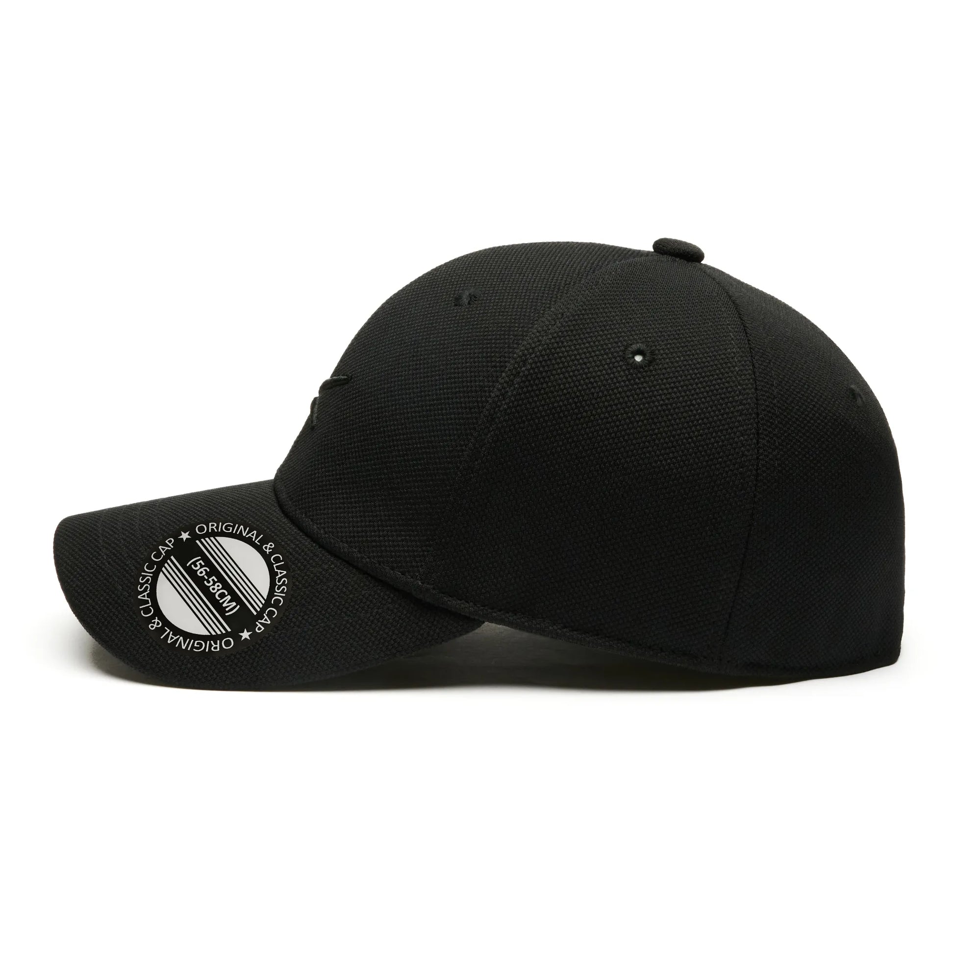 Șapcă neagră pentru bărbați din viscoză, model Urban Flex, lateral.