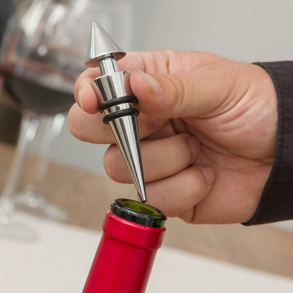 Set cadou accesorii vin - 5 piese cu dop conic pentru sigilarea și conservarea ușoară a sticlei de vin.